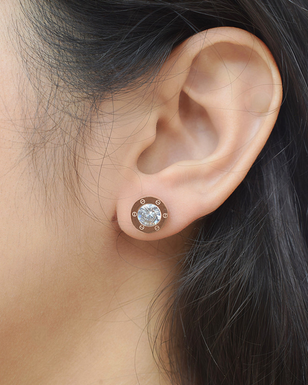Kohaku Rose Gold 3-Pair Earring Set