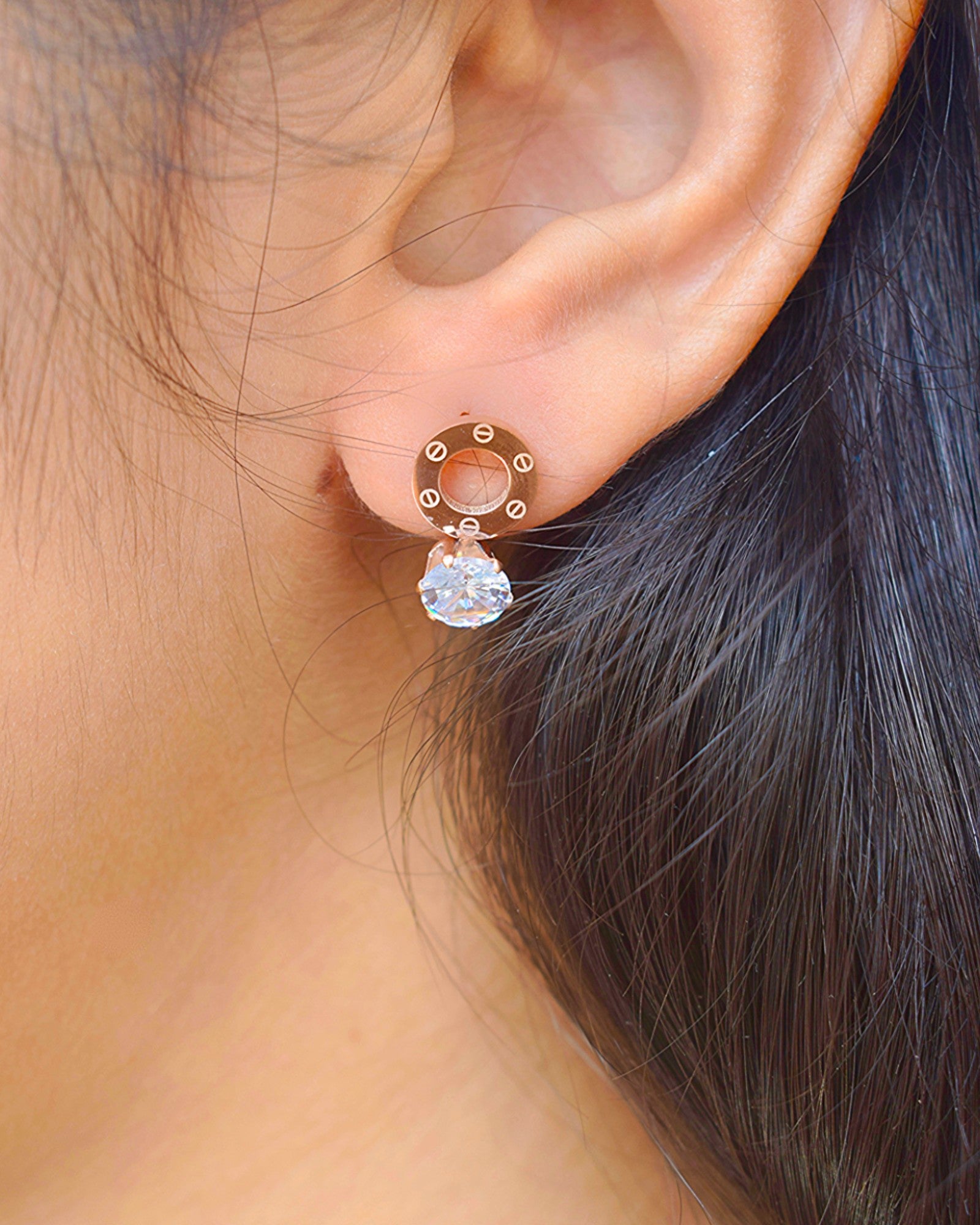 Kohaku Rose Gold 3-Pair Earring Set