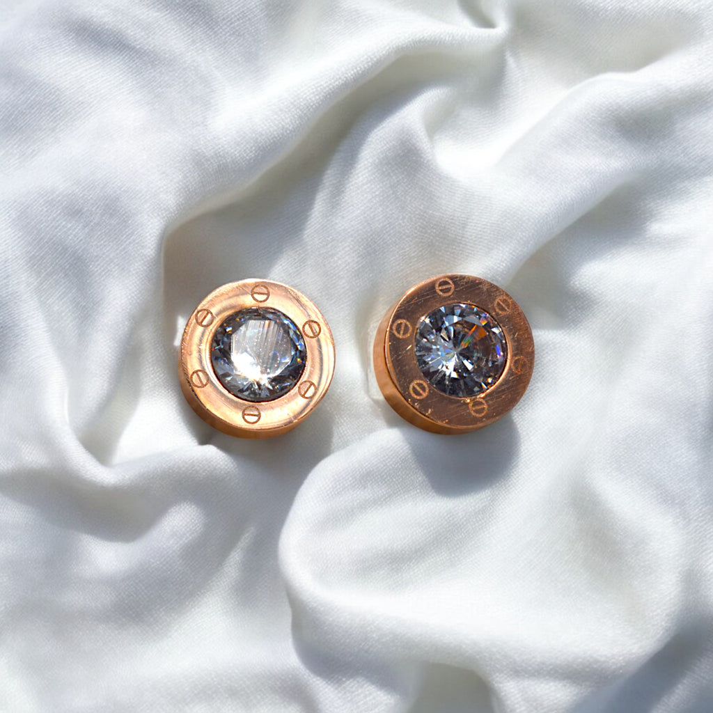 Kohaku Rose Gold 3-Pair Earring Set